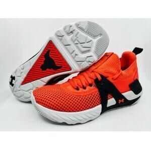 Women’s Under Armour Project Rock Training Shoes Venom Red 3023696-602-9 Size 10